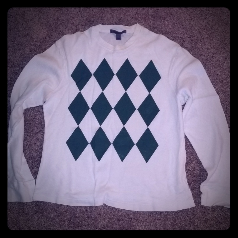 Lightweight argyle sweater